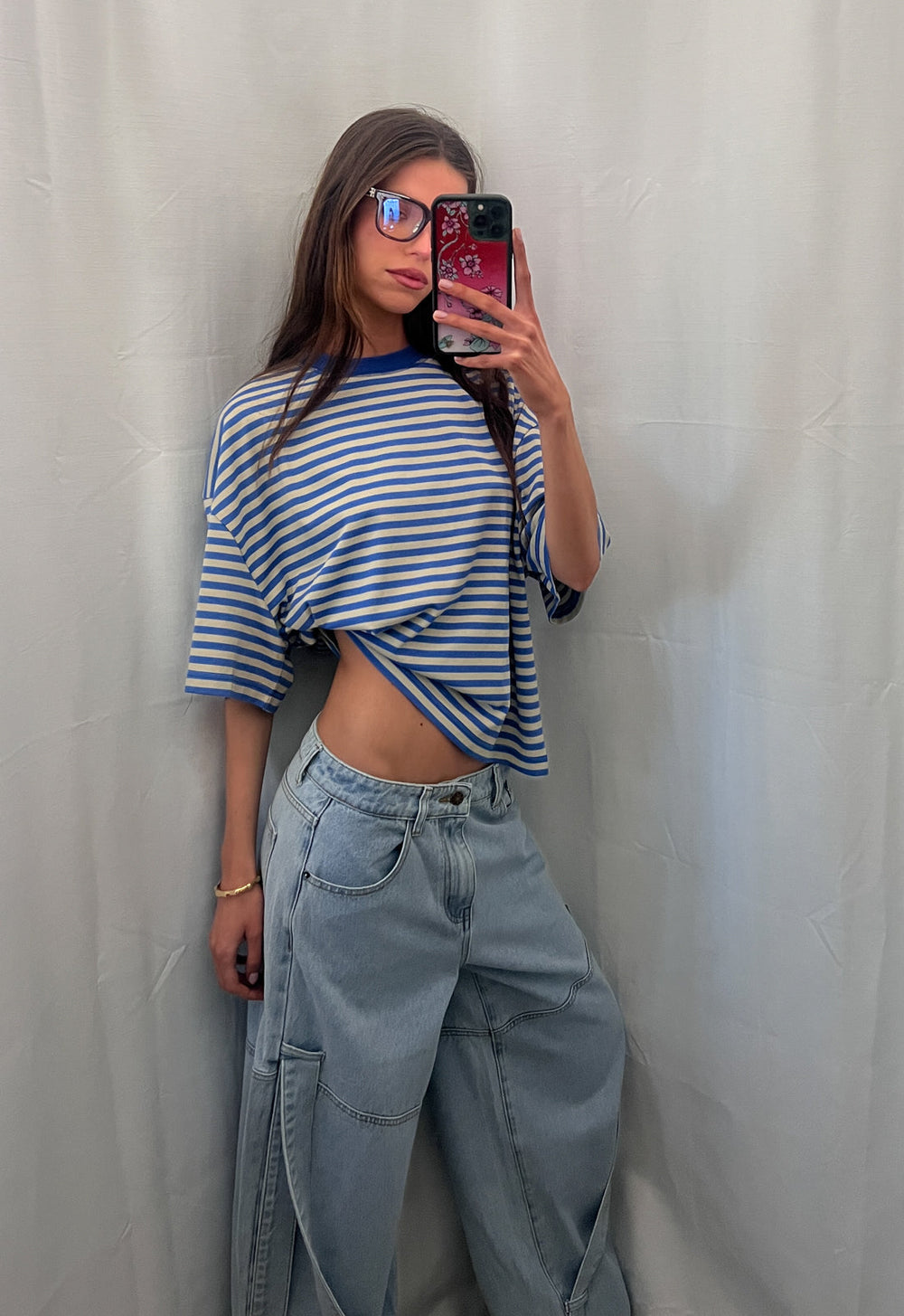BLOOM SHORT SLEEVE - MICKEY BLUE STRIPE Lioness Fashion