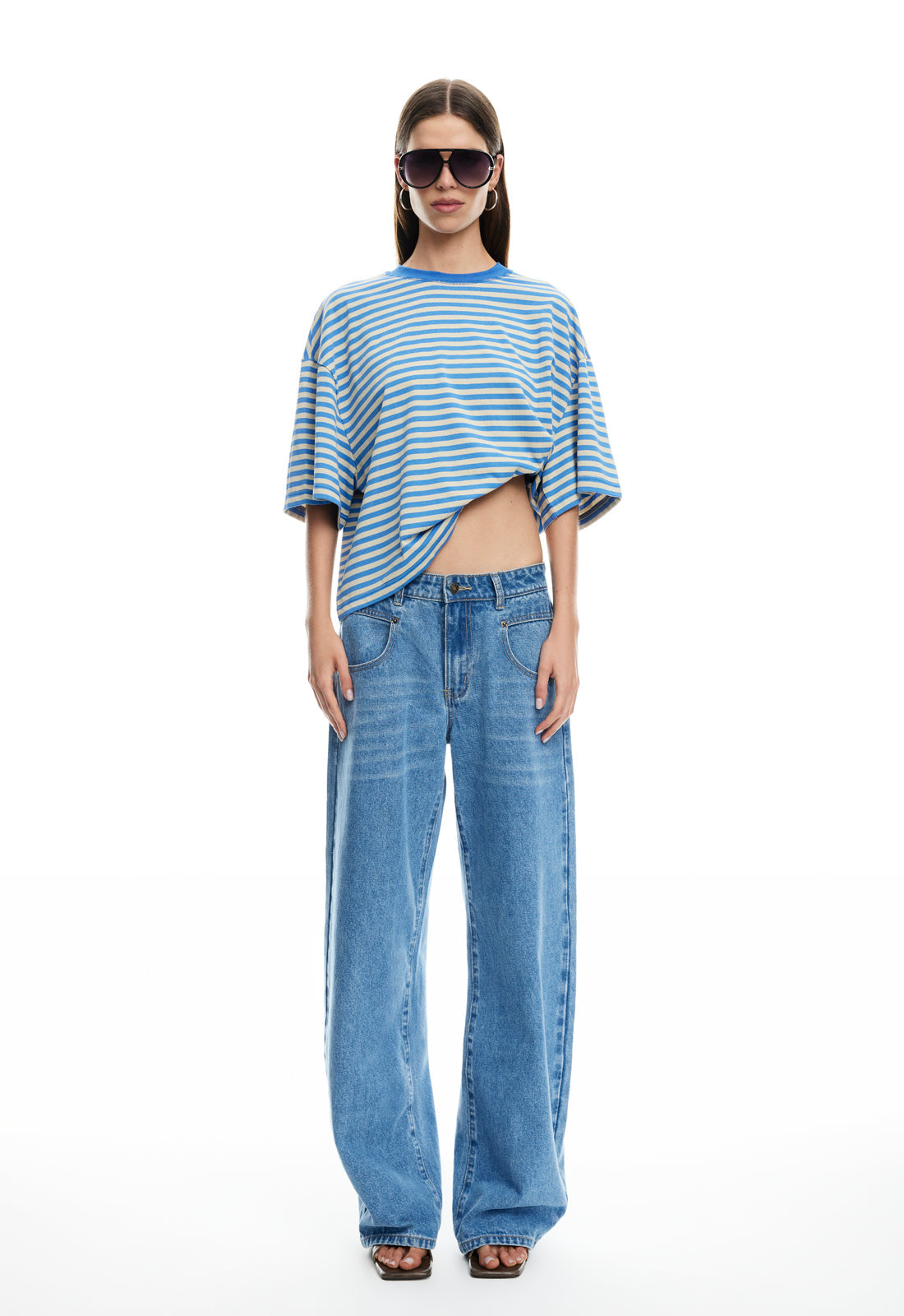 BLOOM SHORT SLEEVE - MICKEY BLUE STRIPE Lioness Fashion