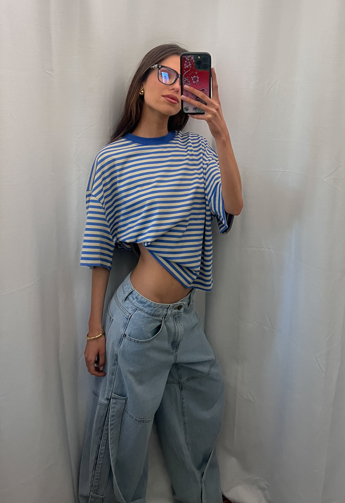 BLOOM SHORT SLEEVE - MICKEY BLUE STRIPE Lioness Fashion